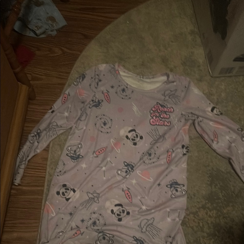 Wonder Nation Pink and White Kids Pajama Nightgown